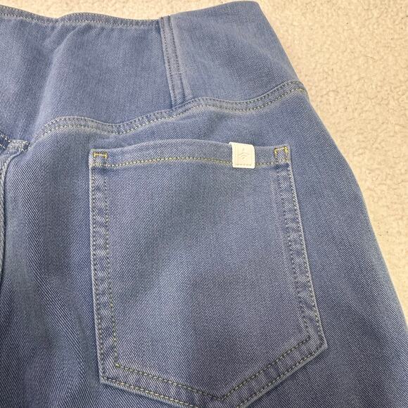 Halara Flex Denim High Rise Flare Jeans Stretch Pull On Blue Size Small - Picture 7 of 11